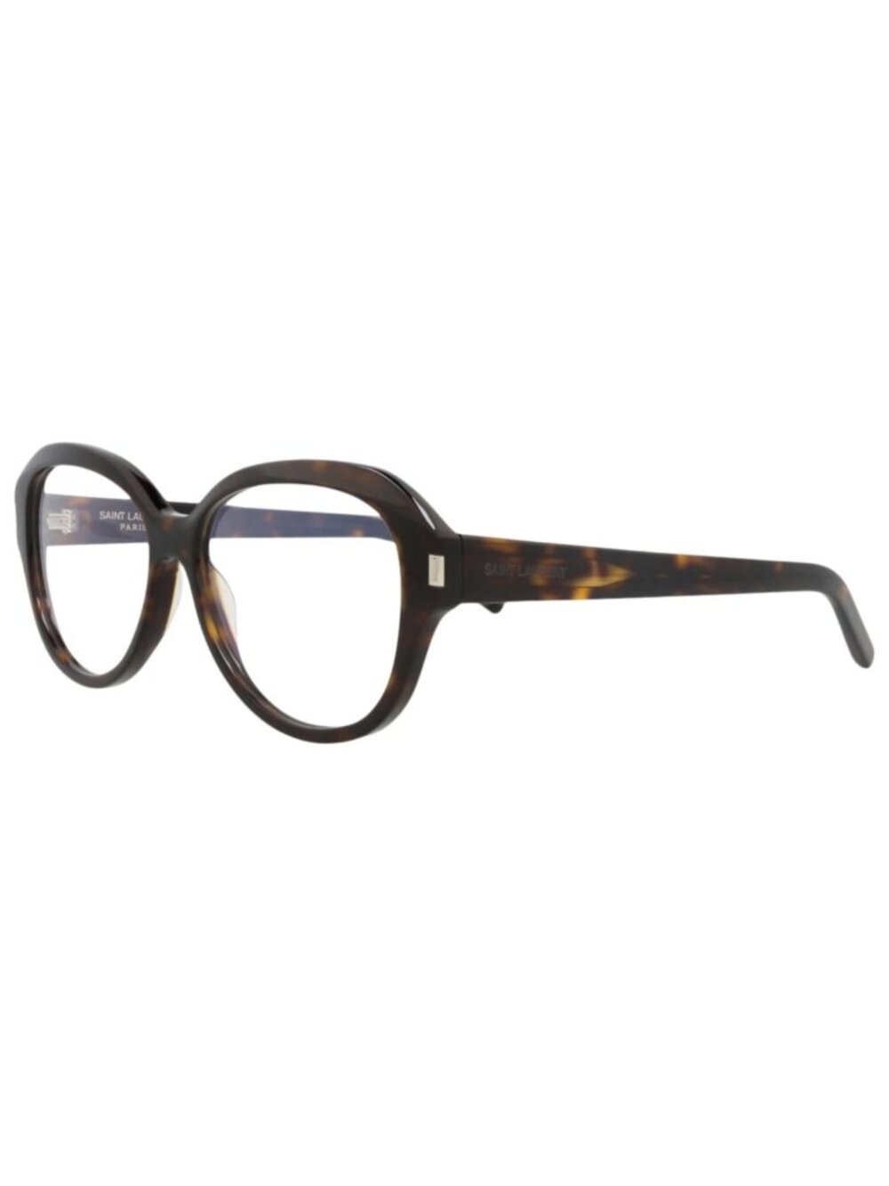 New Saint Laurent Women's Eyeglasses Round Oval Acetate Frame Unisex Havana